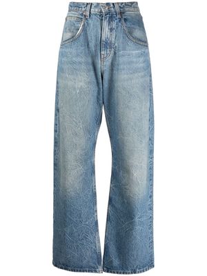 Victoria Beckham washed straight-leg jeans - Blue