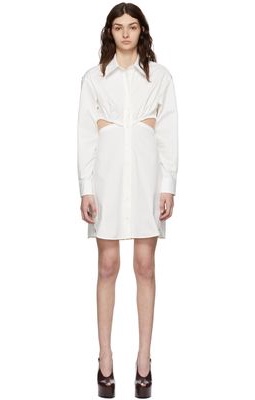 Victoria Beckham White Organic Cotton Mini Dress
