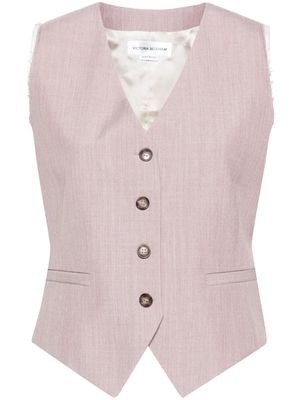 Victoria Beckham wool buttoned waistcoat - Pink