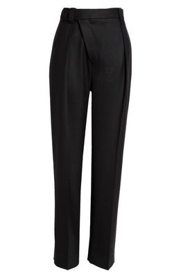 Victoria Beckham Wrap Front Trousers in Black