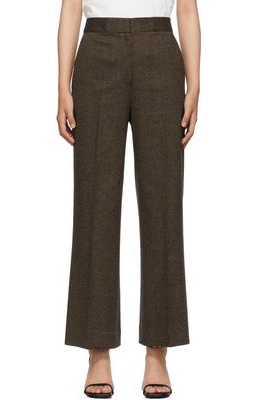 Victoria Victoria Beckham Brown Cropped Flared Trousers