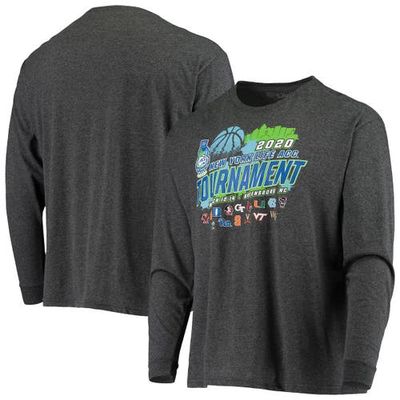 VICTORY LABEL Men's Heathered Charcoal ACC 2020 Conference Tournament Long Sleeve T-Shirt