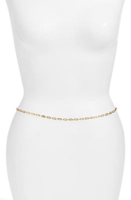 VIDAKUSH Crystal Station Belly Chain in Clear/Gold