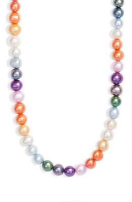 VIDAKUSH Multicolor Freshwater Pearl Necklace in Multi/Gold