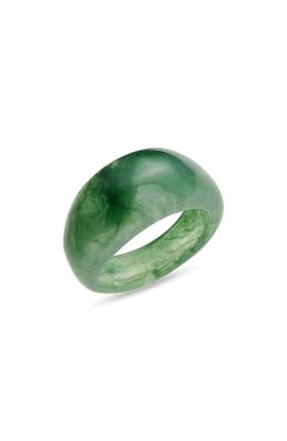 VIDAKUSH Spirulina Resin Ring in Green