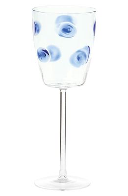 VIETRI Drop Wine Glass in Blue