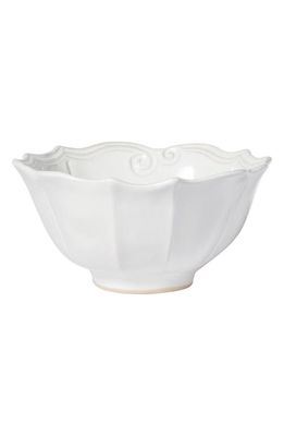 VIETRI Incanto Stone Baroque Medium Serving Bowl in White 