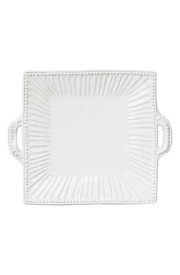 VIETRI Incanto Stone Stripe Platter in White