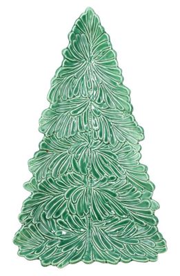 VIETRI Lastra Holiday Fig Tree Small Plate in Large Green