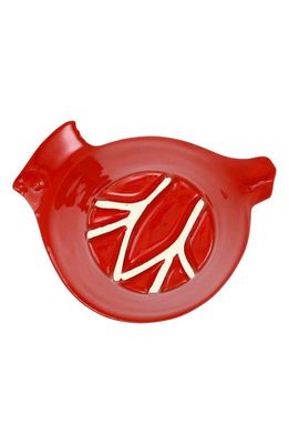 VIETRI Lastra Holiday Figural Dipping Bowl in Red Bird