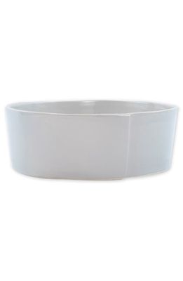 VIETRI Lastra Large Stoneware Serving Bowl in Light Gray