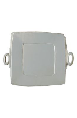 VIETRI Lastra Square Platter in Gray