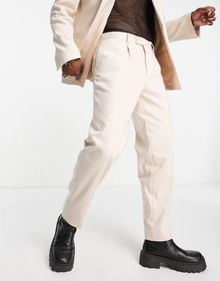 Viggo pierre relaxed straight suit pants in beige-Neutral