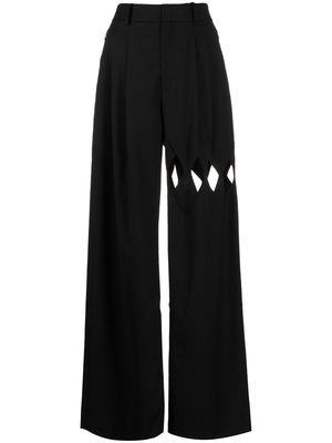 VII Victor Wang cut-out trousers - Black
