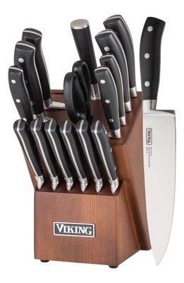 Viking 17-Piece Knife Block Set in Stainless Steel