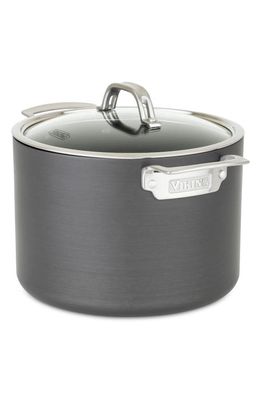 Viking 6.25-Quart Hard Anodized Aluminum Nonstick Stockpot with Lid in Dark Gray