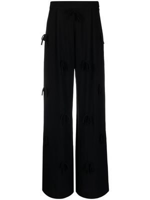 Viktor & Rolf Bed Of Bows wide trousers - Black