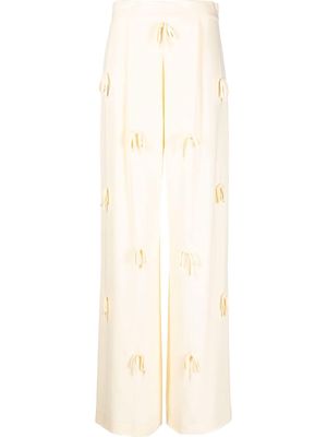Viktor & Rolf Bed Of Bows wide trousers - Neutrals