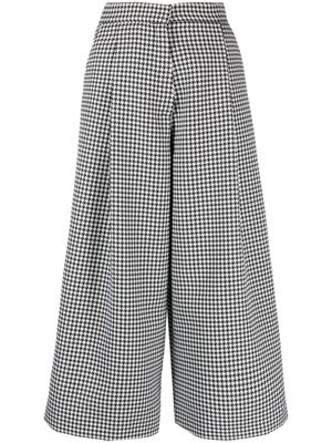 Viktor & Rolf cropped flared trousers - 22 HOUNDSTOOTH