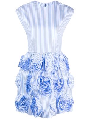 Viktor & Rolf floral-motif cut-out minidress - Blue