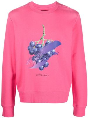 Viktor & Rolf grape-print cotton sweatshirt - Pink