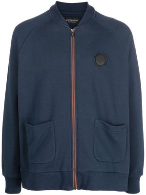 Viktor & Rolf logo-patch zip-up jacket - Blue
