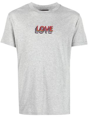 Viktor & Rolf Love-print cotton-blend T-shirt - Grey