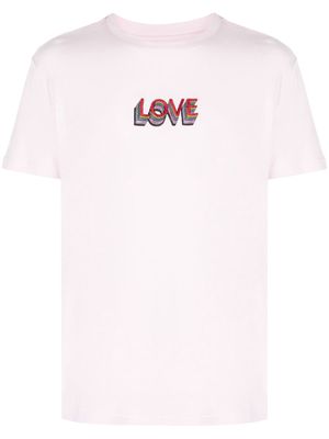 Viktor & Rolf Love-print cotton-blend T-shirt - Pink