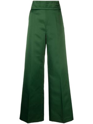 Viktor & Rolf pleat-detailing high-waist tailored trousers - 62 GREEN