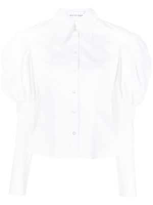 Viktor & Rolf puff-sleeved organic-cotton shirt - White