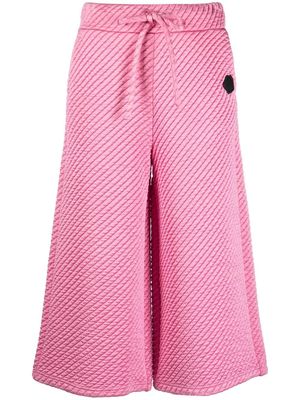 Viktor & Rolf quilted-finish cropped culottes - Pink