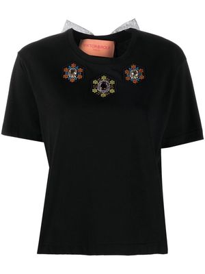 Viktor & Rolf rhinestone jewel-appliqué T-shirt - Black