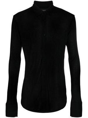 Viktor & Rolf ribbed-knit long-sleeved shirt - Black