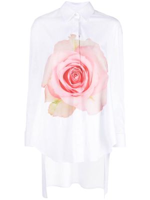 Viktor & Rolf rose-print poplin shirt - White