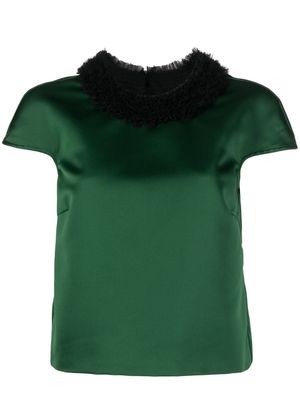 Viktor & Rolf ruffled-collar short-sleeved blouse - Green
