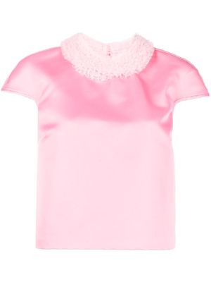 Viktor & Rolf ruffled-collar short-sleeved blouse - Pink