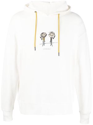 Viktor & Rolf sketch-style print drawstring hoodie - White