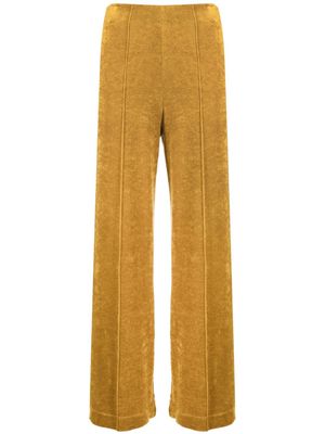 Viktor & Rolf wide-leg velvet trousers - Yellow
