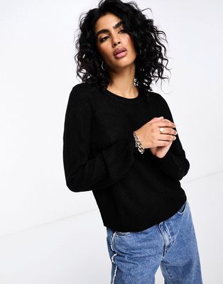 Vila knit sweater in black