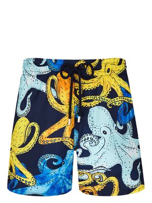 Vilebrequin elasticated-waist printed swim shorts - Blue