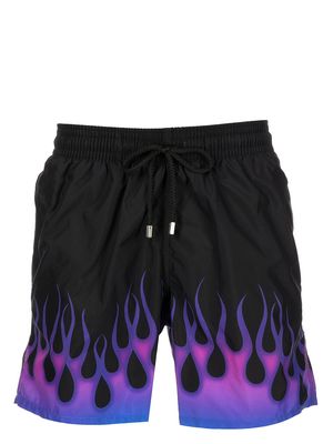 Vilebrequin flame-print swim shorts - Black
