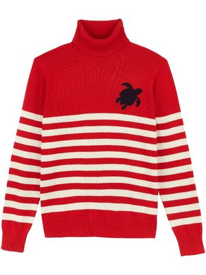 Vilebrequin Flegere intarsia-logo jumper - Red
