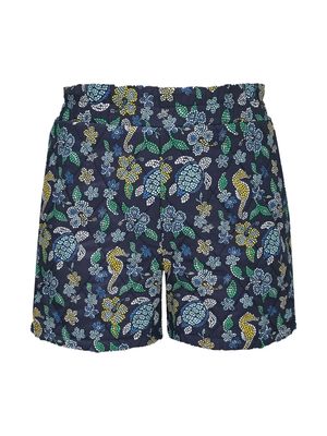 Vilebrequin floral-print cotton shorts - Blue