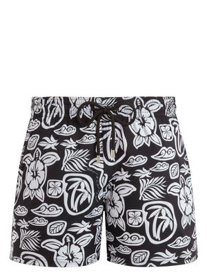 Vilebrequin floral-print swim shorts - Black