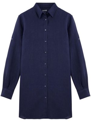 Vilebrequin Fondant organic linen shirt - Blue