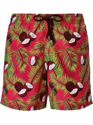 Vilebrequin Hawaiian-print swim shorts - Red