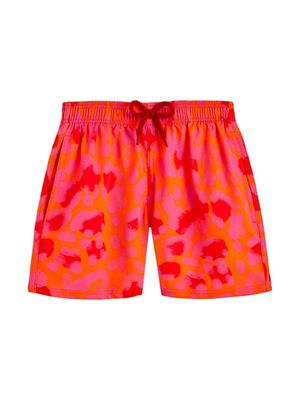 Vilebrequin Kids abstract-print swim shorts - Orange
