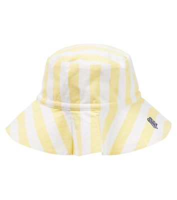 Vilebrequin Kids Embroidered striped cotton sun hat