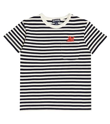Vilebrequin Kids Embroidered striped cotton T-shirt