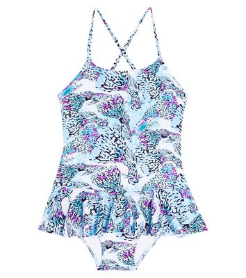 Vilebrequin Kids Grilly ruffle-trimmed swimsuit